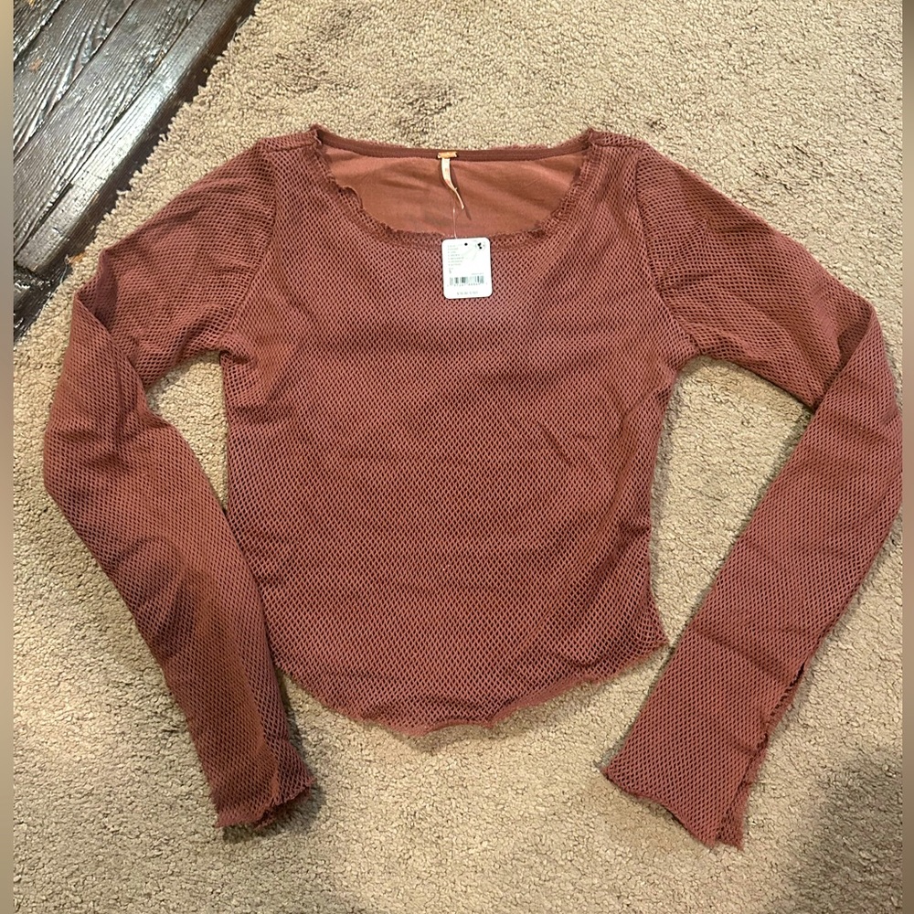 Free People Mesh Shirt